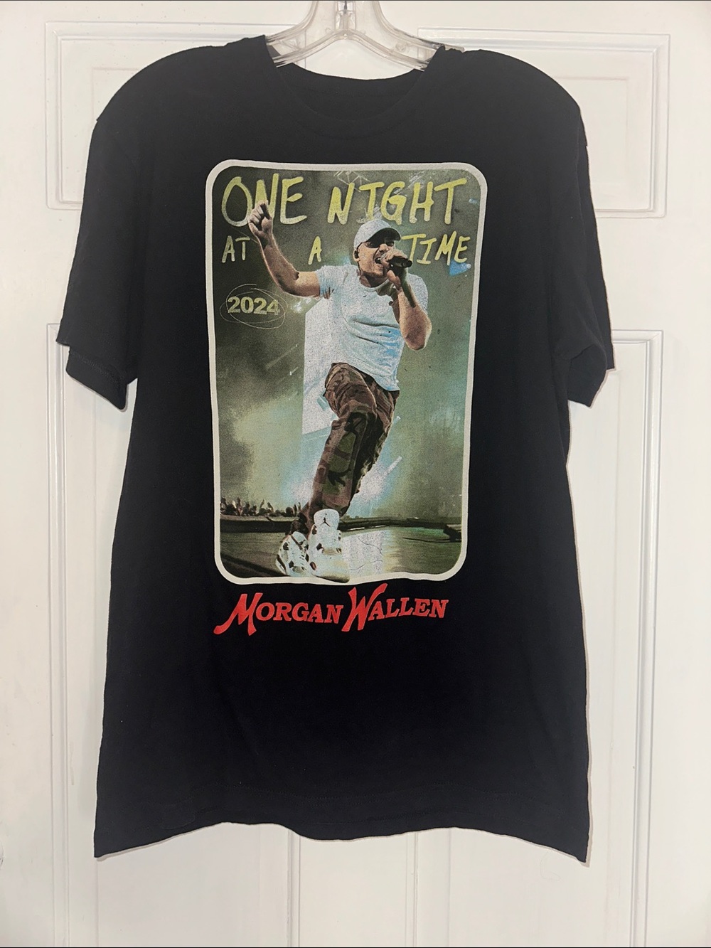 One Night at a Time 2024 Men's Black Graphic Tee